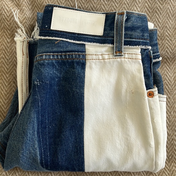 Re/done x Levi’s patchwork jeans! As seen on Gigi and Bella!! Size 25 high rise - Picture 15 of 16